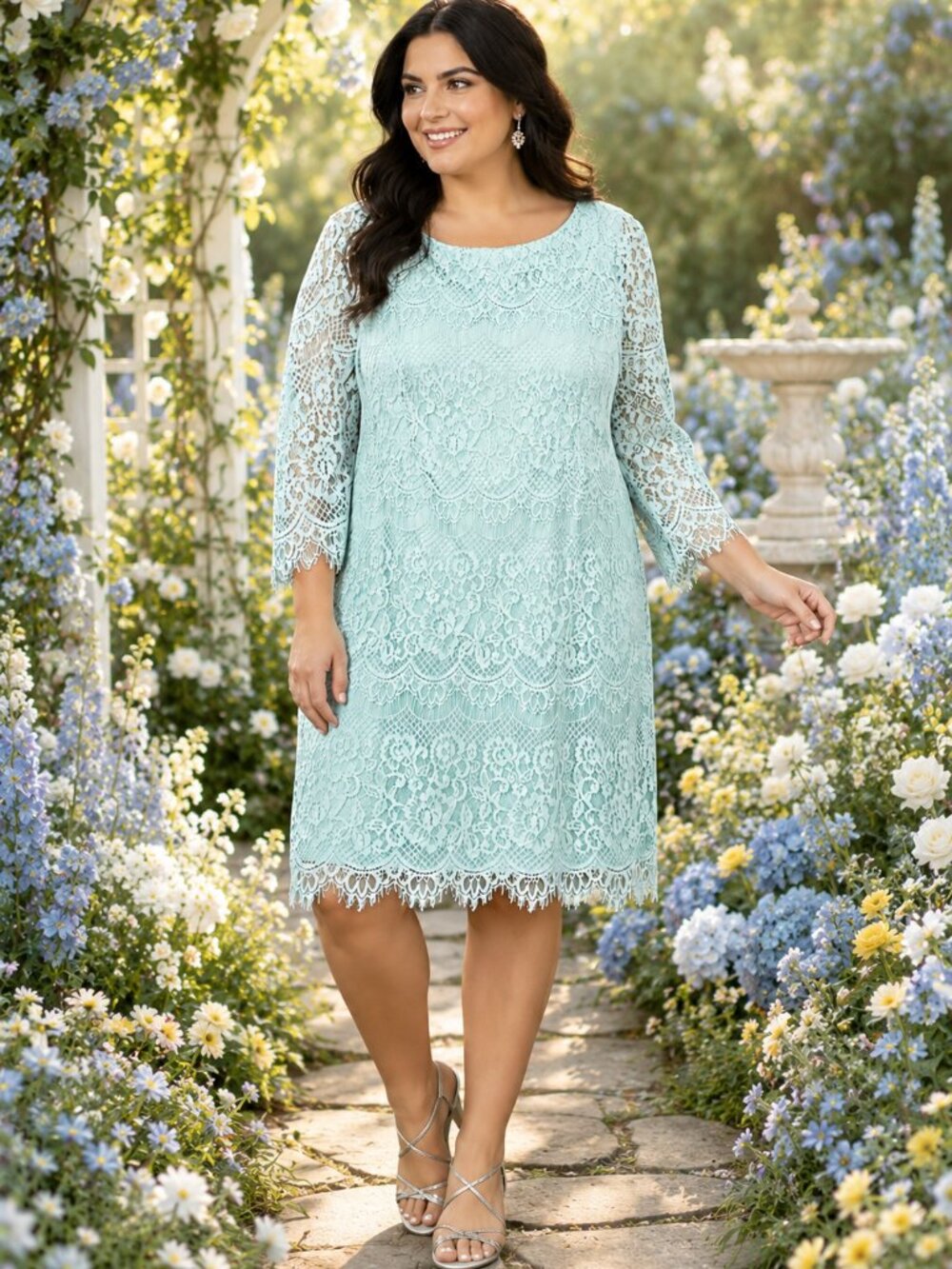 Jessica Howard Sz 16 Mint Lace Sheath Dress NWT Fairycore Wedding Guest